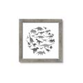 Picture of Dino Party Gray _GroupedProduct_Square_Mini_ _GroupedProduct_Square_Framed_Matted_