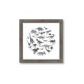 Picture of Dino Party Gray _GroupedProduct_Square_Mini_ _GroupedProduct_Square_Framed_Matted_
