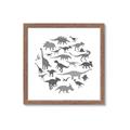 Picture of Dino Party Gray _GroupedProduct_Square_Mini_ _GroupedProduct_Square_Framed_Matted_