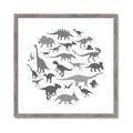 Picture of Dino Party Gray _GroupedProduct_Square_Mini_ _GroupedProduct_Square_Framed_Matted_