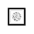 Picture of Dino Party Gray _GroupedProduct_Square_Mini_ _GroupedProduct_Square_Framed_Matted_