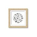 Picture of Dino Party Gray _GroupedProduct_Square_Mini_ _GroupedProduct_Square_Framed_Matted_