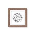 Picture of Dino Party Gray _GroupedProduct_Square_Mini_ _GroupedProduct_Square_Framed_Matted_