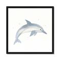 Picture of Dolphin _GroupedProduct_Square_Mini_ _GroupedProduct_Square_Framed_Matted_