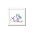 Picture of Blue Hair Mermaid _GroupedProduct_Square_Mini_ _GroupedProduct_Square_Framed_Matted_