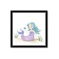 Picture of Blue Hair Mermaid _GroupedProduct_Square_Mini_ _GroupedProduct_Square_Framed_Matted_
