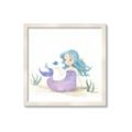 Picture of Blue Hair Mermaid _GroupedProduct_Square_Mini_ _GroupedProduct_Square_Framed_Matted_