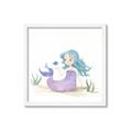 Picture of Blue Hair Mermaid _GroupedProduct_Square_Mini_ _GroupedProduct_Square_Framed_Matted_