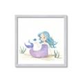 Picture of Blue Hair Mermaid _GroupedProduct_Square_Mini_ _GroupedProduct_Square_Framed_Matted_