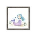 Picture of Blue Hair Mermaid _GroupedProduct_Square_Mini_ _GroupedProduct_Square_Framed_Matted_