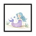 Picture of Blue Hair Mermaid _GroupedProduct_Square_Mini_ _GroupedProduct_Square_Framed_Matted_