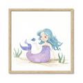 Picture of Blue Hair Mermaid _GroupedProduct_Square_Mini_ _GroupedProduct_Square_Framed_Matted_