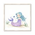 Picture of Blue Hair Mermaid _GroupedProduct_Square_Mini_ _GroupedProduct_Square_Framed_Matted_