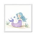 Picture of Blue Hair Mermaid _GroupedProduct_Square_Mini_ _GroupedProduct_Square_Framed_Matted_