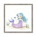 Picture of Blue Hair Mermaid _GroupedProduct_Square_Mini_ _GroupedProduct_Square_Framed_Matted_