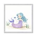 Picture of Blue Hair Mermaid _GroupedProduct_Square_Mini_ _GroupedProduct_Square_Framed_Matted_