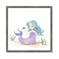 Picture of Blue Hair Mermaid _GroupedProduct_Square_Mini_ _GroupedProduct_Square_Framed_Matted_