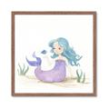 Picture of Blue Hair Mermaid _GroupedProduct_Square_Mini_ _GroupedProduct_Square_Framed_Matted_