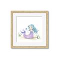 Picture of Blue Hair Mermaid _GroupedProduct_Square_Mini_ _GroupedProduct_Square_Framed_Matted_