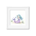 Picture of Blue Hair Mermaid _GroupedProduct_Square_Mini_ _GroupedProduct_Square_Framed_Matted_