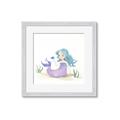 Picture of Blue Hair Mermaid _GroupedProduct_Square_Mini_ _GroupedProduct_Square_Framed_Matted_