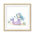 Picture of Blue Hair Mermaid _GroupedProduct_Square_Mini_ _GroupedProduct_Square_Framed_Matted_