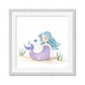 Picture of Blue Hair Mermaid _GroupedProduct_Square_Mini_ _GroupedProduct_Square_Framed_Matted_