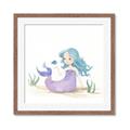 Picture of Blue Hair Mermaid _GroupedProduct_Square_Mini_ _GroupedProduct_Square_Framed_Matted_