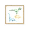 Picture of Geo Dinosaurs I _GroupedProduct_Square_Mini_ _GroupedProduct_Square_Framed_Matted_