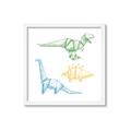 Picture of Geo Dinosaurs I _GroupedProduct_Square_Mini_ _GroupedProduct_Square_Framed_Matted_