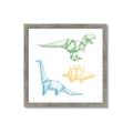 Picture of Geo Dinosaurs I _GroupedProduct_Square_Mini_ _GroupedProduct_Square_Framed_Matted_