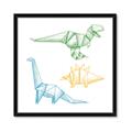 Picture of Geo Dinosaurs I _GroupedProduct_Square_Mini_ _GroupedProduct_Square_Framed_Matted_