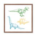 Picture of Geo Dinosaurs I _GroupedProduct_Square_Mini_ _GroupedProduct_Square_Framed_Matted_