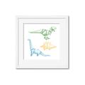 Picture of Geo Dinosaurs I _GroupedProduct_Square_Mini_ _GroupedProduct_Square_Framed_Matted_