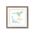 Picture of Geo Dinosaurs I _GroupedProduct_Square_Mini_ _GroupedProduct_Square_Framed_Matted_