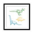 Picture of Geo Dinosaurs I _GroupedProduct_Square_Mini_ _GroupedProduct_Square_Framed_Matted_