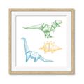 Picture of Geo Dinosaurs I _GroupedProduct_Square_Mini_ _GroupedProduct_Square_Framed_Matted_