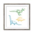 Picture of Geo Dinosaurs I _GroupedProduct_Square_Mini_ _GroupedProduct_Square_Framed_Matted_