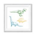 Picture of Geo Dinosaurs I _GroupedProduct_Square_Mini_ _GroupedProduct_Square_Framed_Matted_