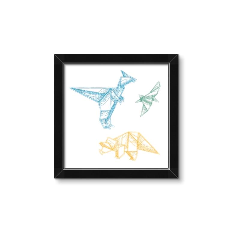 Picture of Geo Dinosaurs II _GroupedProduct_Square_Mini_ _GroupedProduct_Square_Framed_Matted_