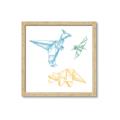 Picture of Geo Dinosaurs II _GroupedProduct_Square_Mini_ _GroupedProduct_Square_Framed_Matted_