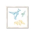 Picture of Geo Dinosaurs II _GroupedProduct_Square_Mini_ _GroupedProduct_Square_Framed_Matted_