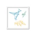 Picture of Geo Dinosaurs II _GroupedProduct_Square_Mini_ _GroupedProduct_Square_Framed_Matted_