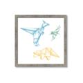 Picture of Geo Dinosaurs II _GroupedProduct_Square_Mini_ _GroupedProduct_Square_Framed_Matted_