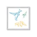 Picture of Geo Dinosaurs II _GroupedProduct_Square_Mini_ _GroupedProduct_Square_Framed_Matted_