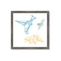 Picture of Geo Dinosaurs II _GroupedProduct_Square_Mini_ _GroupedProduct_Square_Framed_Matted_
