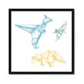 Picture of Geo Dinosaurs II _GroupedProduct_Square_Mini_ _GroupedProduct_Square_Framed_Matted_
