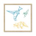 Picture of Geo Dinosaurs II _GroupedProduct_Square_Mini_ _GroupedProduct_Square_Framed_Matted_