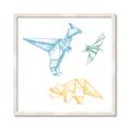 Picture of Geo Dinosaurs II _GroupedProduct_Square_Mini_ _GroupedProduct_Square_Framed_Matted_