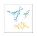 Picture of Geo Dinosaurs II _GroupedProduct_Square_Mini_ _GroupedProduct_Square_Framed_Matted_